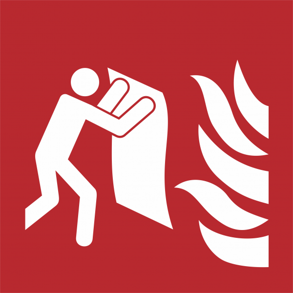 Brandschutzzeichen F016 nach DIN ISO 7010 - 100mm